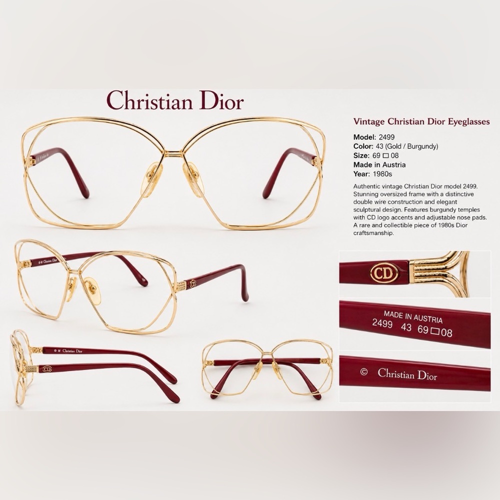 Vintage very rare Christian Dior frame for Glasses or Sunglasses